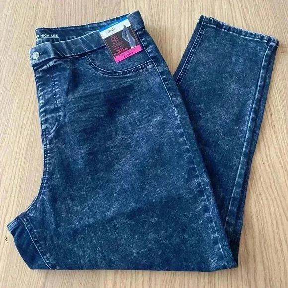 🆕NOHO Curvy Plus-Size Mid Blue Acid Jegging 3XG🆕 - Picture 4 of 12